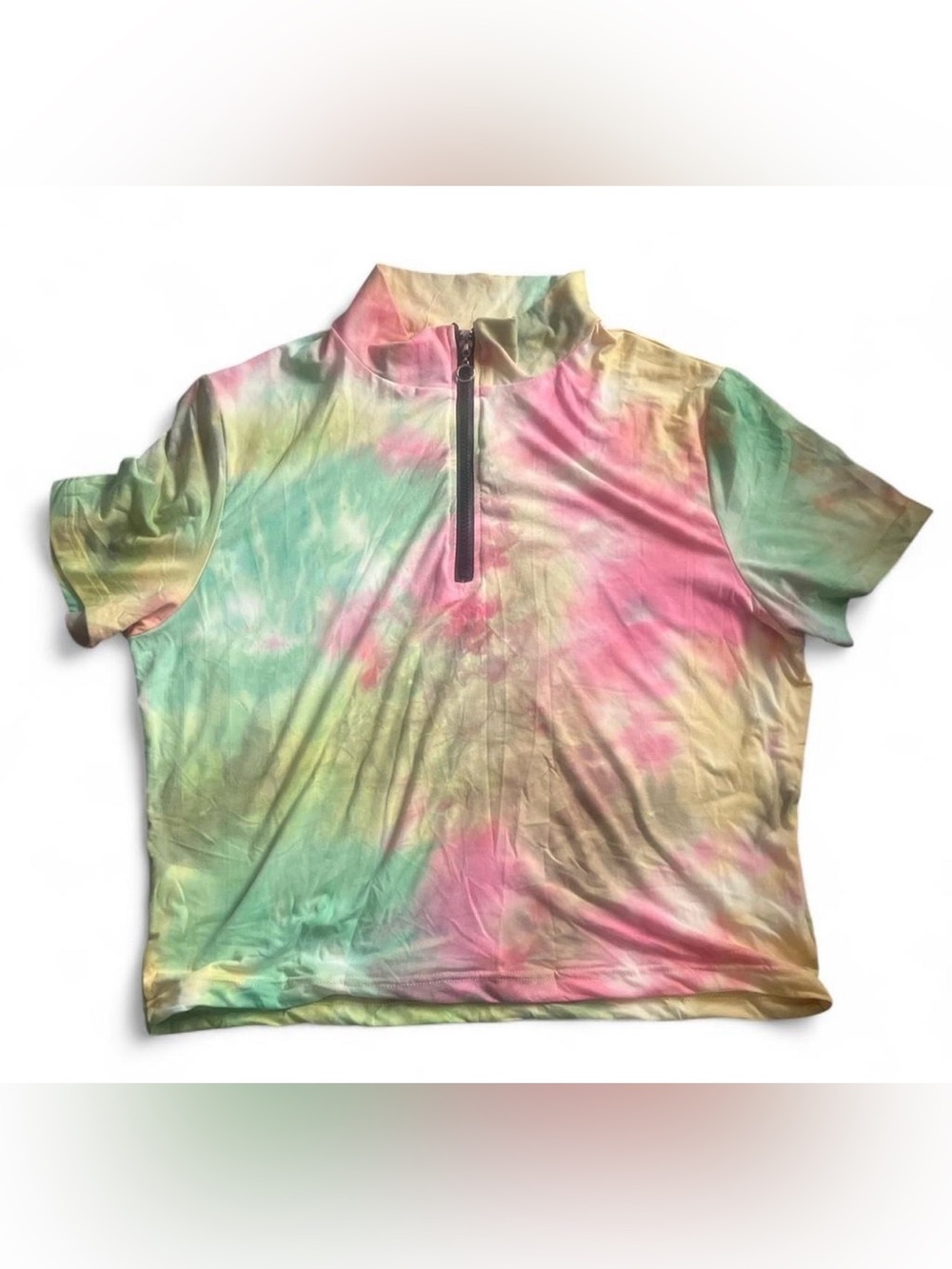 Pastel Tie-Dye Half-Zip Pullover